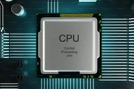 Close-up of a CPU chip on a motherboard used in high-performance gaming PCs.